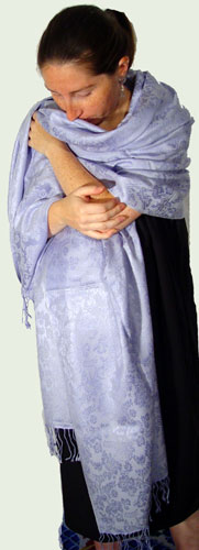 70% pashmina/30% silk celestial blue fullsize shawl