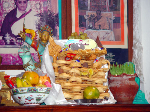 Offerings at the family altar