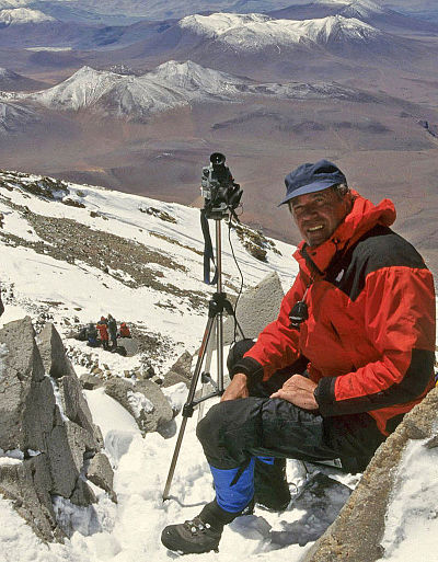 Reinhard on Llullaillaco Volcano