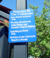 Dogs are not welcome on the Commons